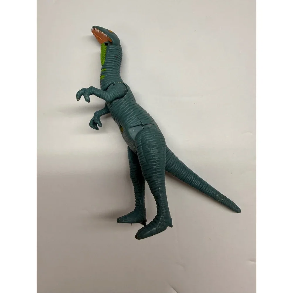 Vintage Coelophysis Dinosaur Action Figure Teal Green Prehistoric Toy